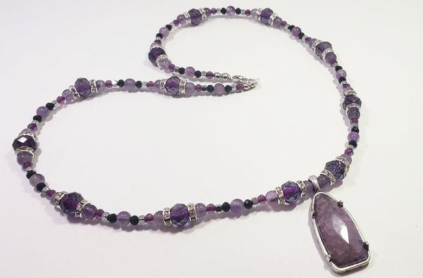 glass and amethyst